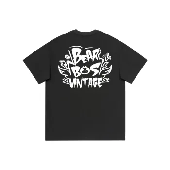 BOS BEAR T Shirt Unisex Black White Gray