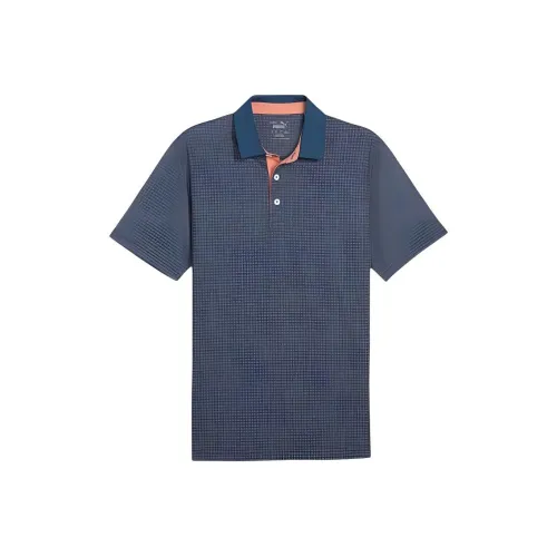 PUMA Mattr Circular Golf Polo Shirt Men's Cantaloupe Melon