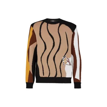 FENDI Sweaters Men Brown