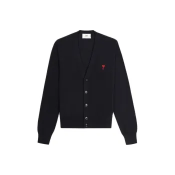 AMIPARIS Ami De Coeur embroidered Merino Cardigan