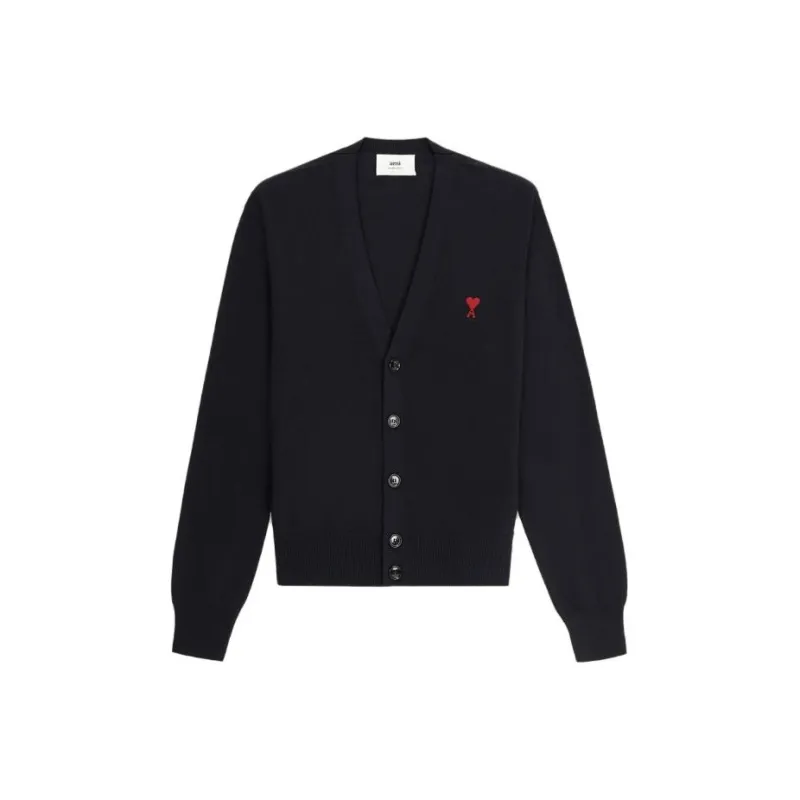 AMIPARIS Ami De Coeur embroidered Merino Cardigan-0