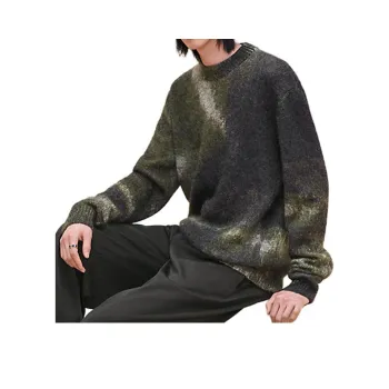 HERMES Cashmere Sweater Men's Gray Green