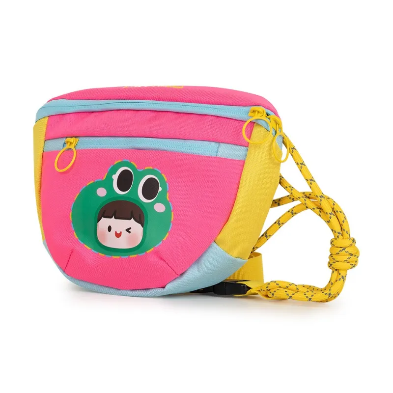 Wild Child Club Flesh Sauce Collaboration Polyester Crossbody Bag Coin Purse Unisex Pink-2