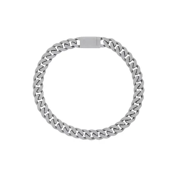 SAINT LAURENT Logo Engraved Chained Necklace