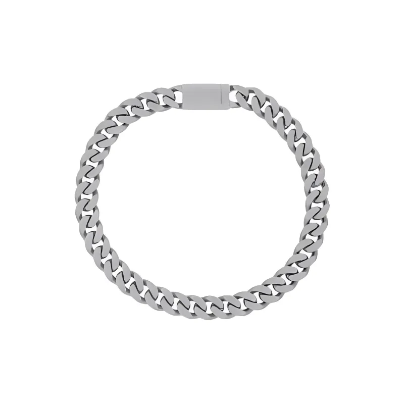 SAINT LAURENT Logo Engraved Chained Necklace-0