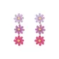 Pink Floral Ear Studs 1 Pair