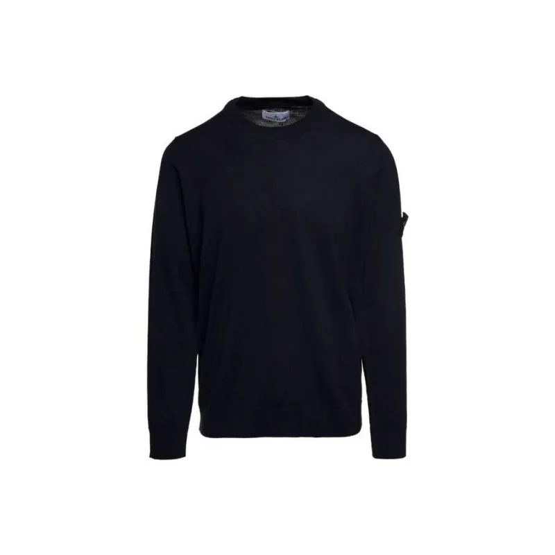 STONE ISLAND Logo Patch Crewneck Jumper-0