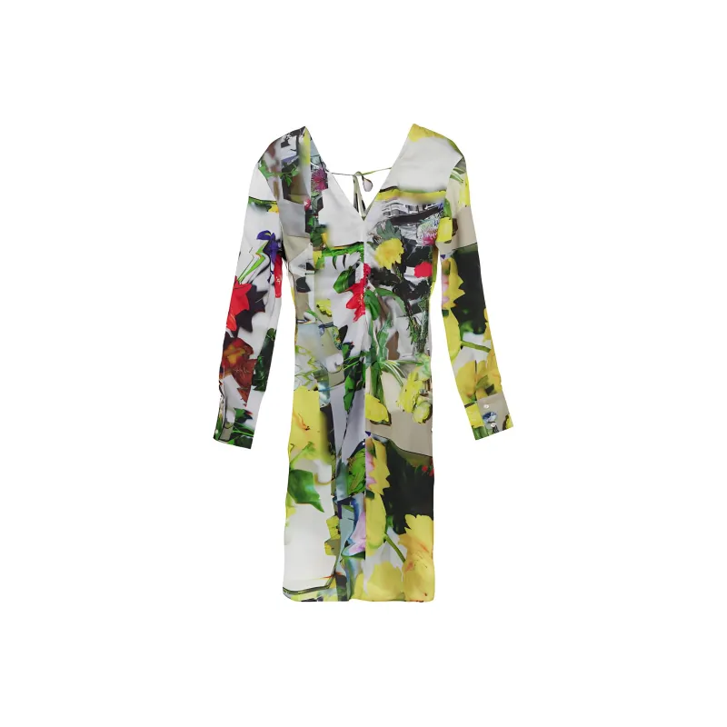 MSGM Long Sleeved Dress Women's Multicolor-1