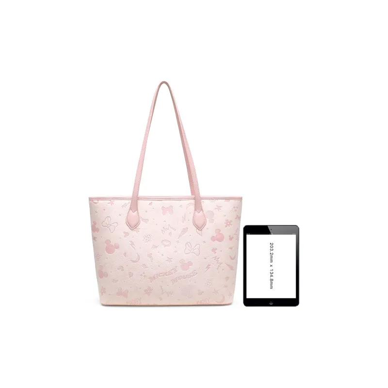 MESUCA Disney, Collaboration Disney Collection PU Shoulder Bag Tote Regular Women's Ecru/Pink-13