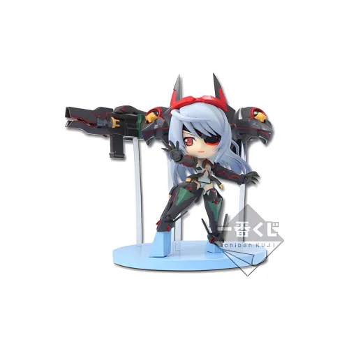 BANPRESTO Glass Factory, Ichiban Kuji, Infinite Stratios F Prize, Black Robe Mota 6.5cm Chibi Figures