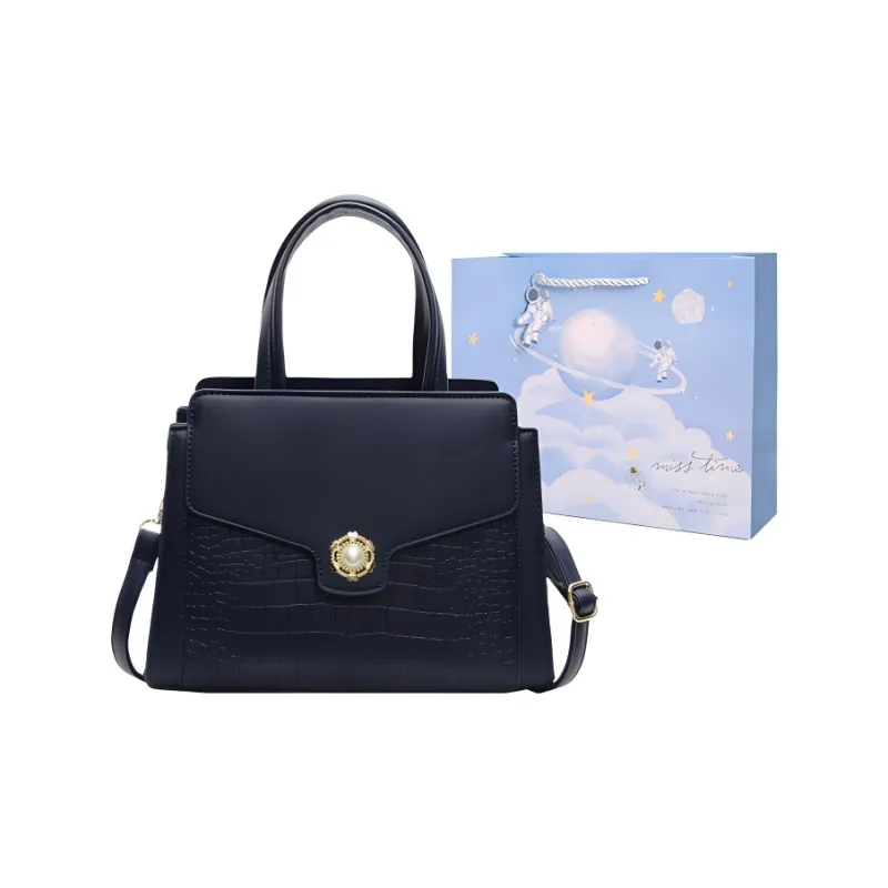 Duoluplo Doron Paul PU Handbag Women's Black/Burgundy/Blue-10