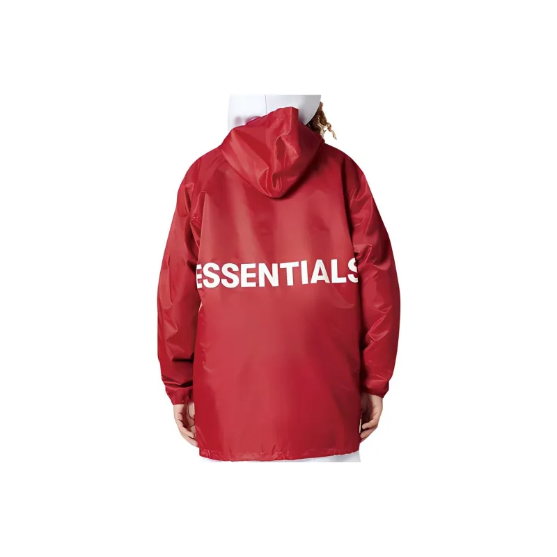 Fear Of God Essentials Graphic Hooded Coach Jacket-0