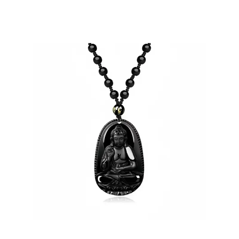 SUNFEEL Obsidian Necklaces Unisex-0