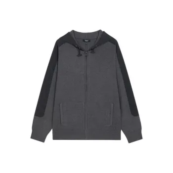 THEORY Knitwear Men Gray Black Mixed Color