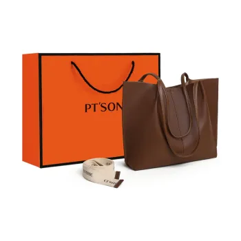 PT'SON Cow Leather Portable Underarm Shoulder Bag Regular Women's Coffee