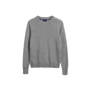 GANT Cashmere Sweater Unisex Smoke Gray