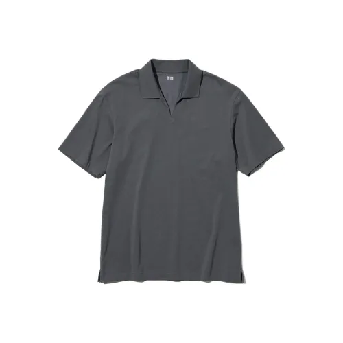 UNIQLO Polo Shirt Men's Lead Gray