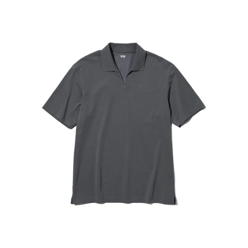 UNIQLO Polo Shirt Men's Lead Gray-0