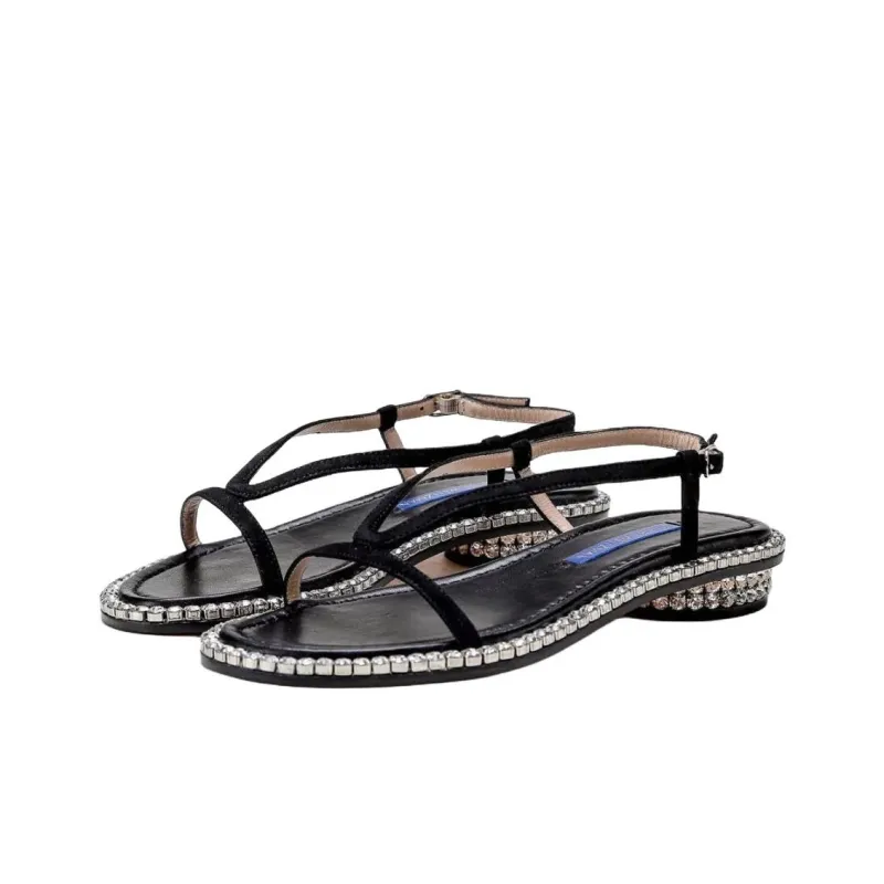 Stuart Weitzman/SW Faye One Strap Sandals Women's Black-1