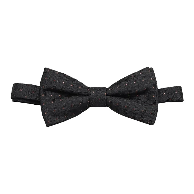 GOLDLION Mulberry Silk Bow Tie Men's Black-0