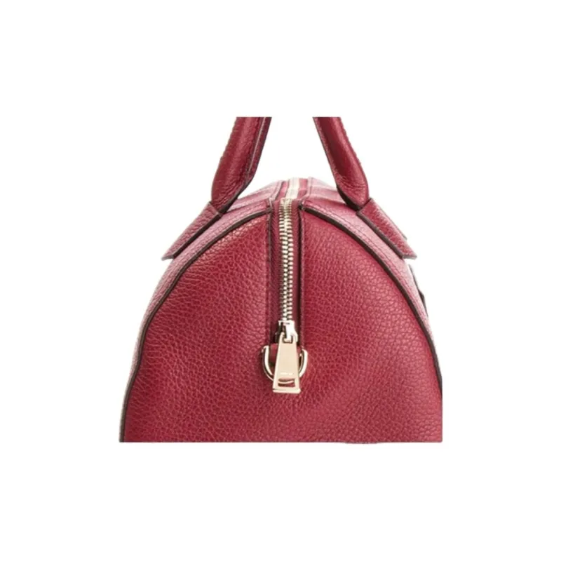 Furla Alba Leather Shoulder Bag, Crossbody Bag, Handbag Small Size Women's Dark Red-3