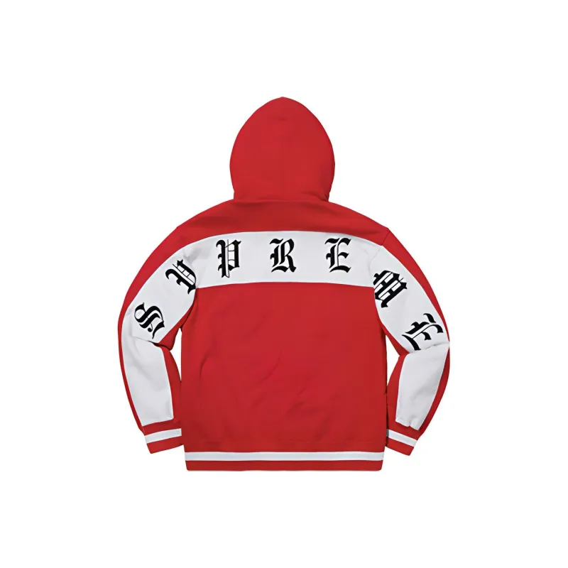Supreme Old English Stripe Zip Up Sweatshirt-0