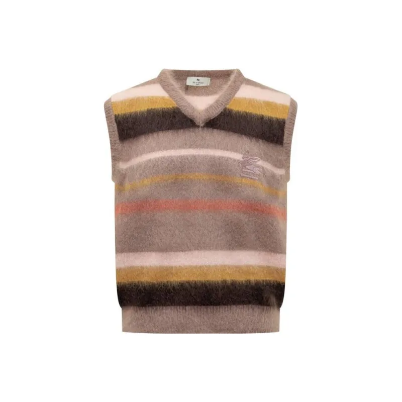 ETRO V Neck Sleeveless Knitted Jumper-0