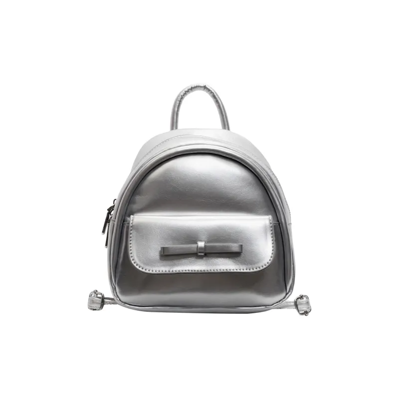 PULUWIRR PU Backpack Women's White/Silver/Black/Green/Pink-5