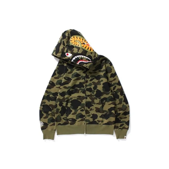 A BATHING APE 1st Camo Windstopper Shark Full Zip Hoodie-0