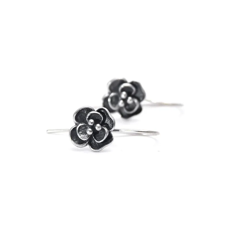 MUXIANG 925 Sterling Silver Earrings Unisex-0