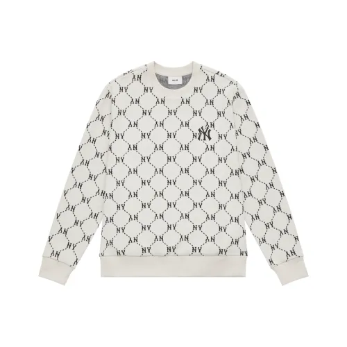 MLB MONOGRAM Collection New York Yankees 24FW Crewneck Sweatshirt Unisex Cream