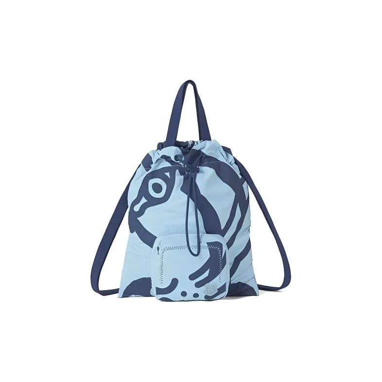 KENZO Nylon Fabric Backpack Unisex Glacier Blue-0