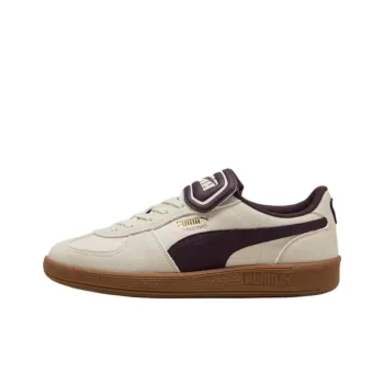 PUMA Palermo Anti Slip Wear Resistant Low Top Skateboard Shoes Unisex Beige Purple