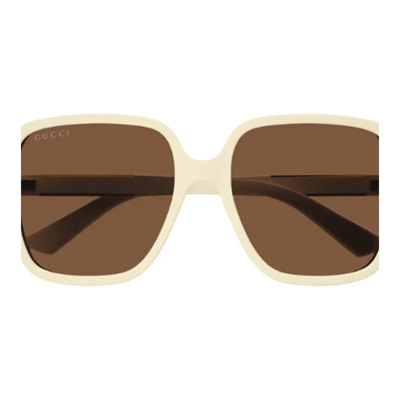 GUCCI Acetate Square Sunglasses Unisex White-2
