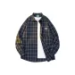 Navy Blue White Plaid