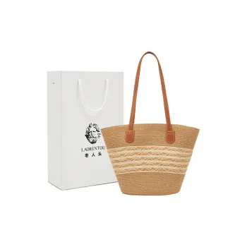 Old Man's Head Fabric Shoulder Bag Regular Women's Black/Beige/Brown
