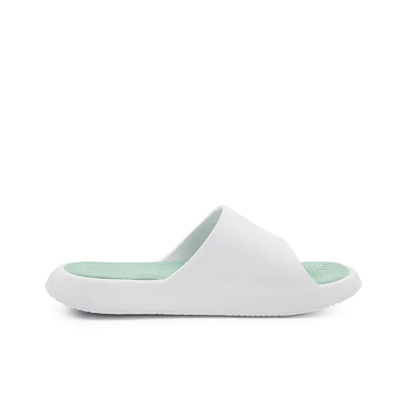 PEAK Tai Ji1.0 Quiet Slip Resistant Cushioning Slide Slippers Men's Tea White-1