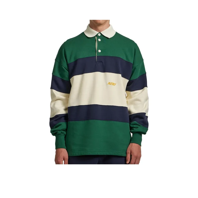 AUTRY Striped Jersey Polo Shirt-0