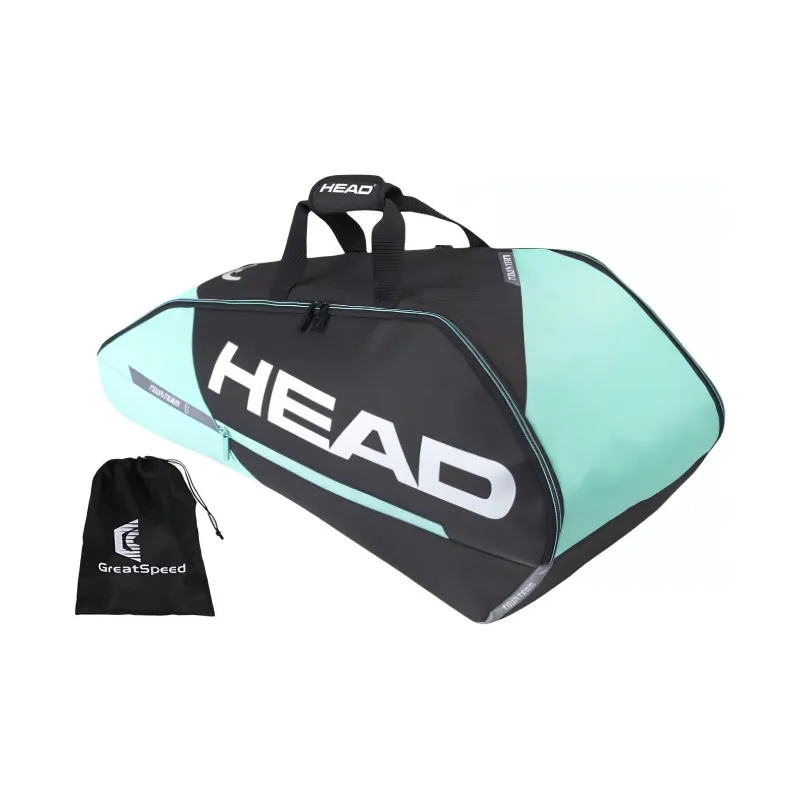 HEAD Polyester With PU Double Shoulder Tennis Racket Bag Large Size Unisex-0