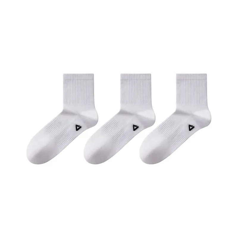 PEAK Mid Calf Socks Unisex White-0