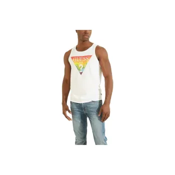 GUESS Pride Triangle Tank Top Tank Tops Men's White