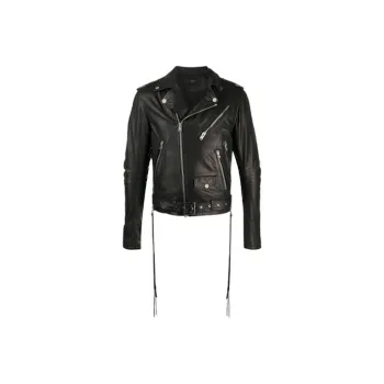 AMIRI Baby Calf Cropped Biker Jacket