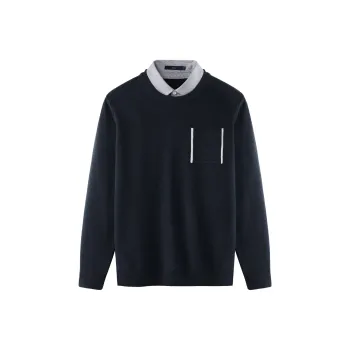 HLA Knitwear Men Navy Blue 76
