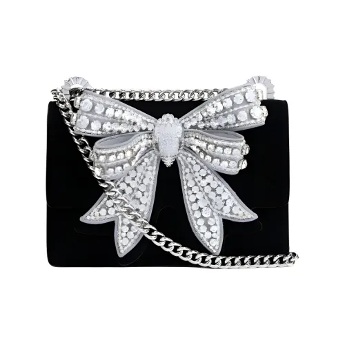 Kurt Geiger London Kensington Heart shaped Crossbody Bag Leather Shoulder Bag Crossbody Bag Small Size Women's Black