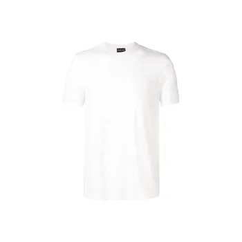 GIORGIO ARMANI Asv Stretch Viscose Jersey Jumper With Crew Neck And Short Sleeves