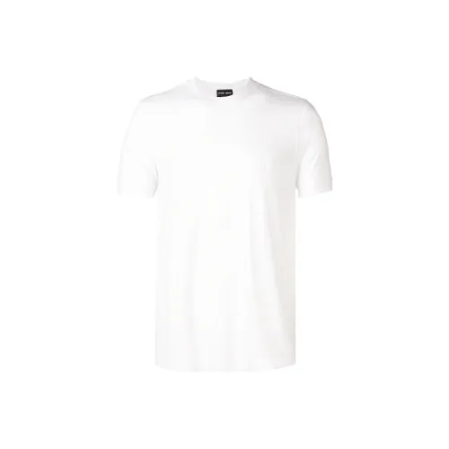 GIORGIO ARMANI Asv Stretch Viscose Jersey Jumper With Crew Neck And Short Sleeves