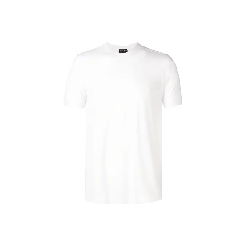 GIORGIO ARMANI Asv Stretch Viscose Jersey Jumper With Crew Neck And Short Sleeves-0