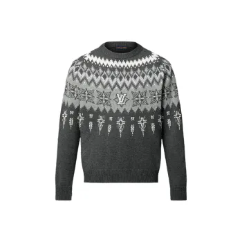 LOUIS VUITTON Embellished Wool Cashmere Blend Pullover