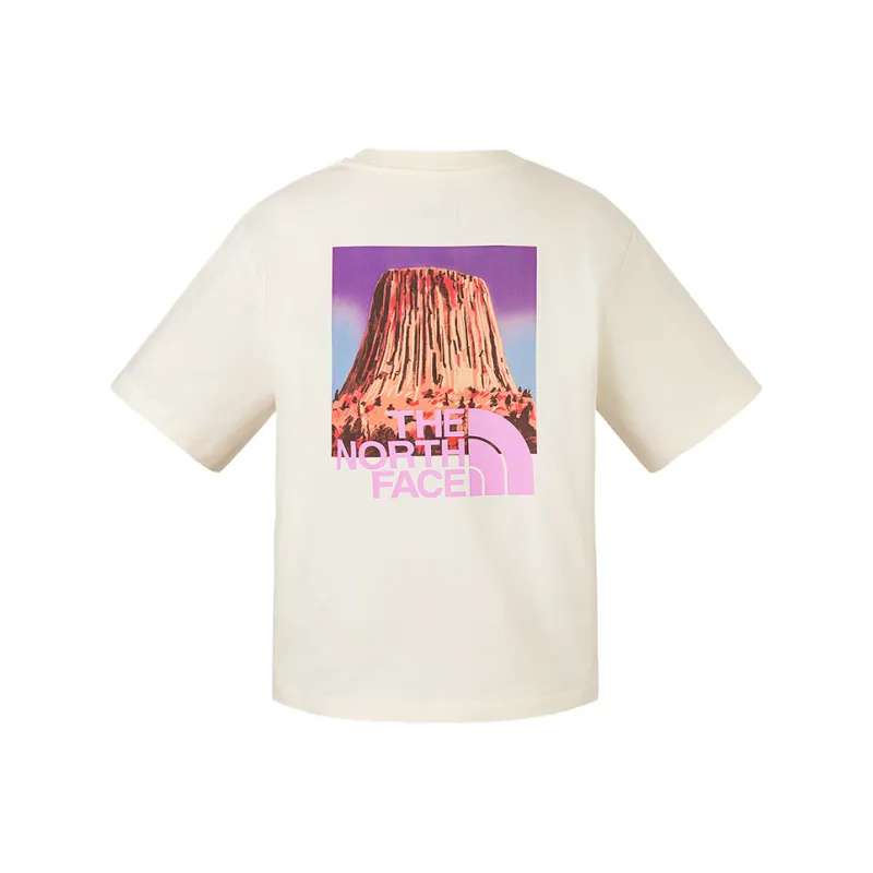 THE NORTH FACE Drop Shoulder Sleeve T Shirt Women's QLI/Dune White-0