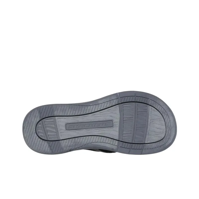 Skechers Foam Sole Quiet Antibacterial Massage Flip Flops Men's Marine Blue-4